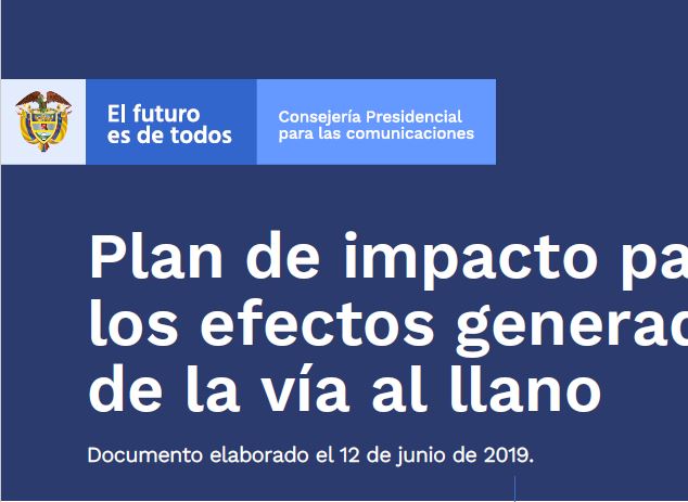 Conozca el plan de impacto establecido por el Gobierno Nacional para mitigar los efectos generados por la afectación de la vía al LLano.