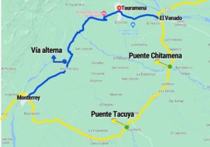 Figura 2. Vía alterna a la ruta Monterrey - Tauramena